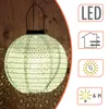 Lanterna LED solare in tessuto, rotonda, verde chiaro - 25 Anteprima dell’immagine prodotto 3
