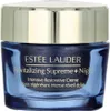 A close-up studio shot of an Estée Lauder Revitalizing Supreme+ Night Intensive Restorative Creme jar. Anteprima dell’immagine prodotto