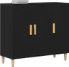 vidaXL Sideboard Schwarz Eichen-Optik 90 x 34 x 80 cm Produktbild-Vorschau 1