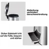 Mülleimer, 12L Abfalleimer, Edelstahl Treteimer, Produktbild-Vorschau 7