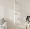vidaXL Škrabadlo s nástenným škrabadlom krémové 142,5 cm Náhľad obrázku produktu 2
