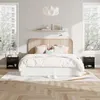 Relaxdays Nachttisch, Schublade, offenes Fach, HBT: Produktbild-Vorschau 3