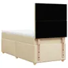 Design Boxspringbett mit Matratze Creme 100x200 cm Stoff, Produktbild-Vorschau 8