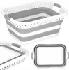 Panier à linge pliable 36 L – Gris, en plastique, Voir les images du produit 10