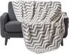 HOMESCAPES Tagesdecke mit Chevron-Muster, 100% Baumwolle, Produktbild-Vorschau 1
