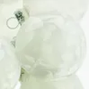 Christbaumkugeln Weiß mit Eislack Ø 6 cm aus Glas - 6er Set Produktbild-Vorschau 2