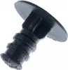 A black plastic fastener with a ribbed shaft and a flat head, shown against a white background. Podgląd zdjęcia produktu