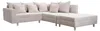Wohnlandschaft Sofa Couch Ecksofa Eckcouch Cordstoff beige Produktbild-Vorschau 2