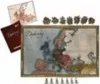A board game set for Diplomacy, featuring a map of Europe, game pieces, and rulebooks. Produktbild-Vorschau