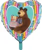 Balon Foliowy Masha i Niedźwiedź prezenty 46cm Grabo Podgląd zdjęcia produktu 1