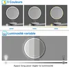 Miroir de salle de bain  rond LED 70cm, avec cadre noir, Voir les images du produit 2