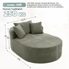Merax Relaxsessel Oval, 1-Sitzer Sessel aus Cordstoff, Produktbild-Vorschau 7