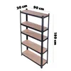 KADAX Garage Lagerregal aus Metall, 5 Etagen, 180 x 90 x 30 Produktbild-Vorschau 2