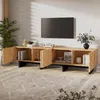 Merax TV-meubel met 4 deuren, TV-kast met ruitmotief, Productafbeelding-voorbeeld 2