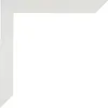 A white picture frame corner on a white background. Produktbild-Vorschau