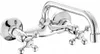 A close-up studio shot of a chrome wall-mounted faucet. Podgląd zdjęcia produktu