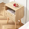 Rattan-Beistelltisch mit Schublade und Massivholzbeinen, Produktbild-Vorschau 6