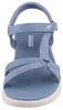 Das Bild zeigt eine blaue Sandale die auf der Innenseite dargestellt ist. Die Sandale hat eine offene Zehenpartie und einen verstellbaren Riemen. Náhled obrázku produktu