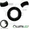 LUMILED 6x vestavné bodové osvětlení pevné ploché body pro Náhled obrázku produktu 3