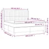 Boxspringbett mit Matratze & LED Dunkelbraun 160x200 cm Produktbild-Vorschau 8
