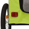 vidaXL Rimorchio per bicicletta cani verde e grigio Tessuto Anteprima dell’immagine prodotto 11