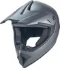Crosshelm Helm Motorradhelm Motocross Jethelm grau matt uni Produktbild-Vorschau 2