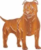 Edelrost Amerikanischer Staffordshire Terrier - Rost Deko Produktbild-Vorschau 1