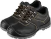 A pair of black work boots with orange and black laces, shown from a slightly elevated angle against a white background. Anteprima dell’immagine prodotto