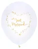 8 palloncini "Just Married" bianco e oro per matrimoni Anteprima dell’immagine prodotto 1