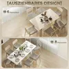 Tavolo da pranzo HOMCOM allungabile, 140/180 x 80 cm, Anteprima dell’immagine prodotto 4