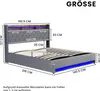 MODFU Lit boxspring 140×200 avec coffre, lit rembourré avec Voir les images du produit 7