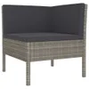 9-tlg. Garten-Lounge-Set mit Auflagen Poly Rattan Grau , Produktbild-Vorschau 5