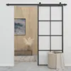 vidaXL Drzwi przesuwne z aluminium i szkła ESG 90x205 cm Podgląd zdjęcia produktu 8