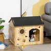 PawHut Hundehütte aus Holz Hundehaus mit Lüftungsöffnungen Produktbild-Vorschau 2