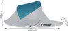 Tenda da spiaggia 220x120x90cm - turchese - grigio Anteprima dell’immagine prodotto 10
