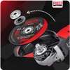 A close-up marketing image of an angle grinder with cutting discs and accessories. Náhled obrázku produktu