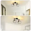 ZMH Deckenlampe 2 Flammig Schwarz E14 Deckenleuchte 350° Produktbild-Vorschau 6