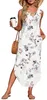 Vestido maxi sin mangas con abertura y bolsillos, estampado Vista previa de la imagen del producto 1