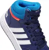 Close-up of a blue Adidas Hoops 3.0 Mid K children's sports shoe. Produktbild-Vorschau