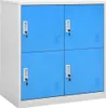 vidaXL Armadietto grigio chiaro e blu 90x45x92,5 cm in Anteprima dell’immagine prodotto 7