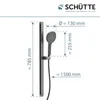 KARIBIK Stangenbrause-Set, Graphit matt, oval Produktbild-Vorschau 9