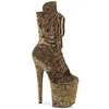 FLAMINGO-1045VEL Damen Booties von Pleaser, Khaki  , EU 36, Produktbild-Vorschau 1