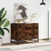 vidaXL Skrinka so zásuvkami z dymového duba 70x41x56 cm Náhľad obrázku produktu 3