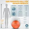 TRESKO Gymnastikball (Orange, 75cm) mit Pumpe Fitnessball Produktbild-Vorschau 5
