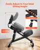 SucceBuy Sedia ergonomica con rotelle e schienale, sgabello Anteprima dell’immagine prodotto 4