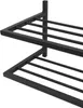A close-up of a black metal shoe rack frame. Produktbild-Vorschau