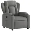 vidaXL Poltrona relax in tessuto grigio scuro Anteprima dell’immagine prodotto 1