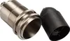 A close-up studio shot of a lamp socket assembly, showing two parts separated. Produktbild-Vorschau