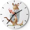 Wanduhr - Rund - Glasuhr - Känguru Mama Kind - 40x40cm - Produktbild-Vorschau 1