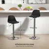 HOMCOM Barkrukken, set van 2, beklede barkrukken met stalen Productafbeelding-voorbeeld 5